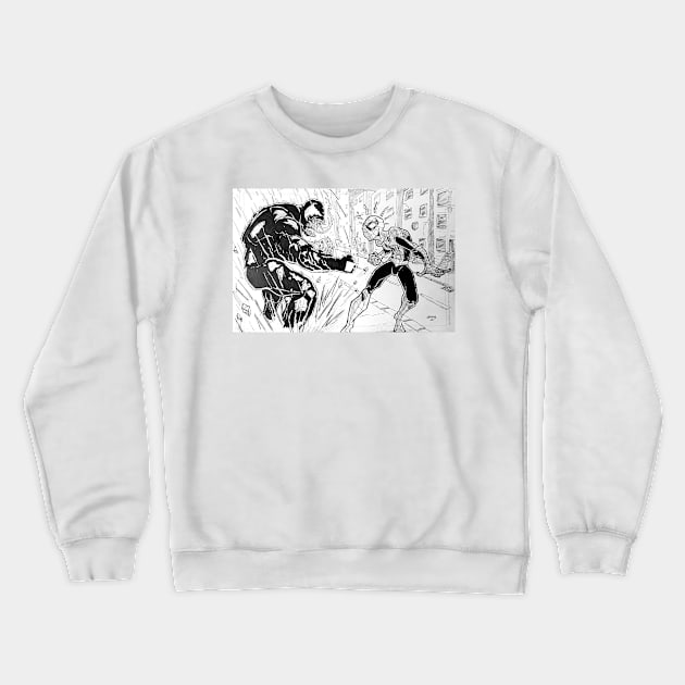 Spider vs Ven Crewneck Sweatshirt by BarnesComicArt